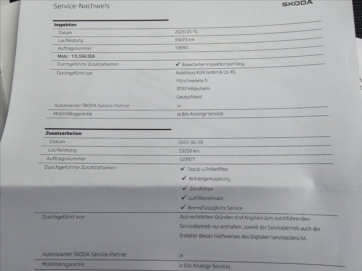 Škoda Octavia Kombi 1,4 l 110 kw