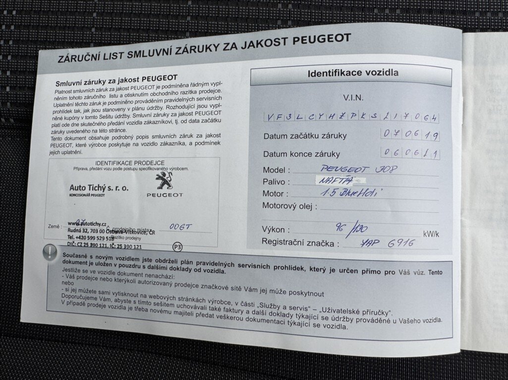 Peugeot 308 Kombi 1,5 l 96 kw