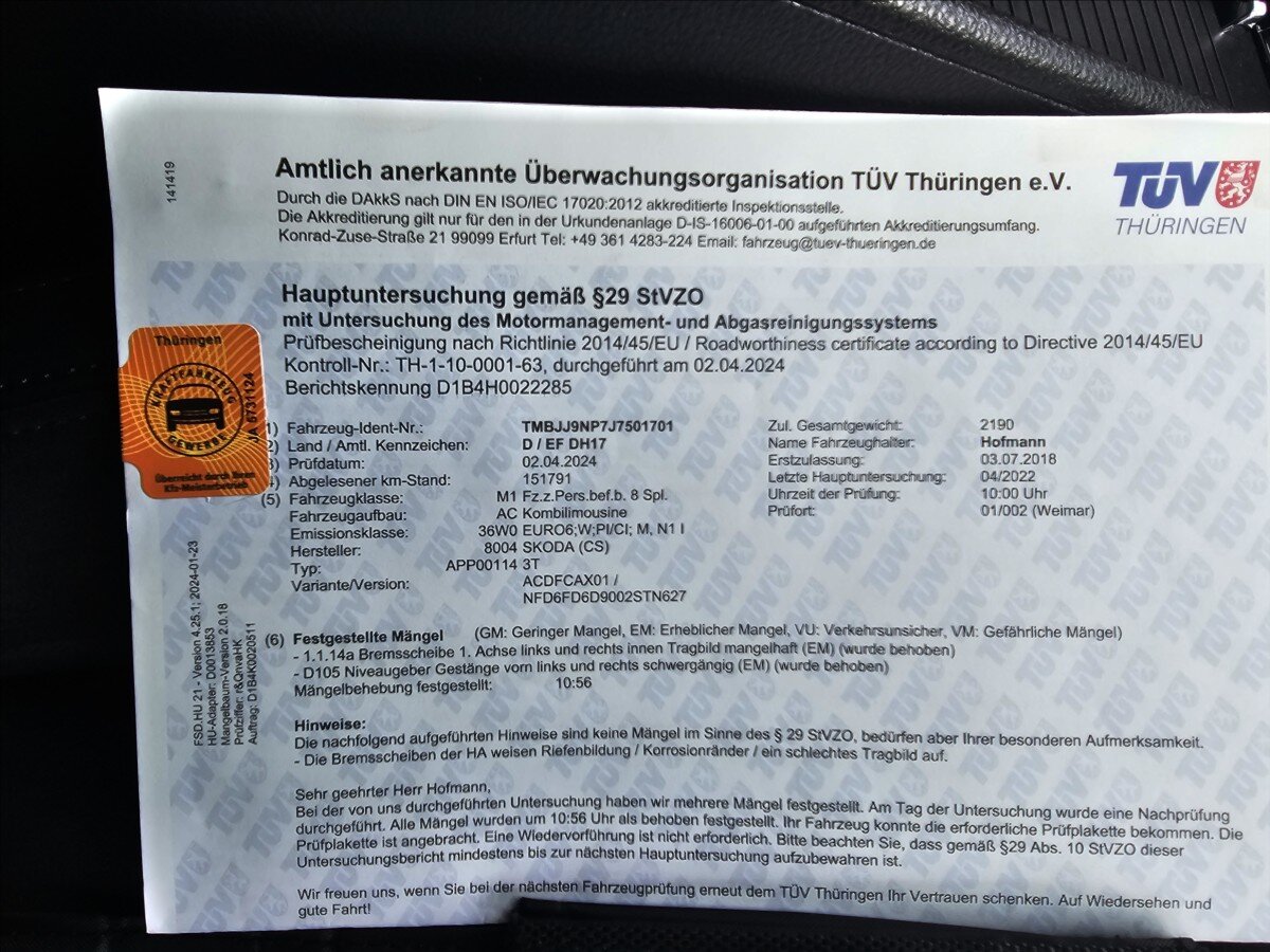 Škoda Superb Kombi 2,0 l 140 kw