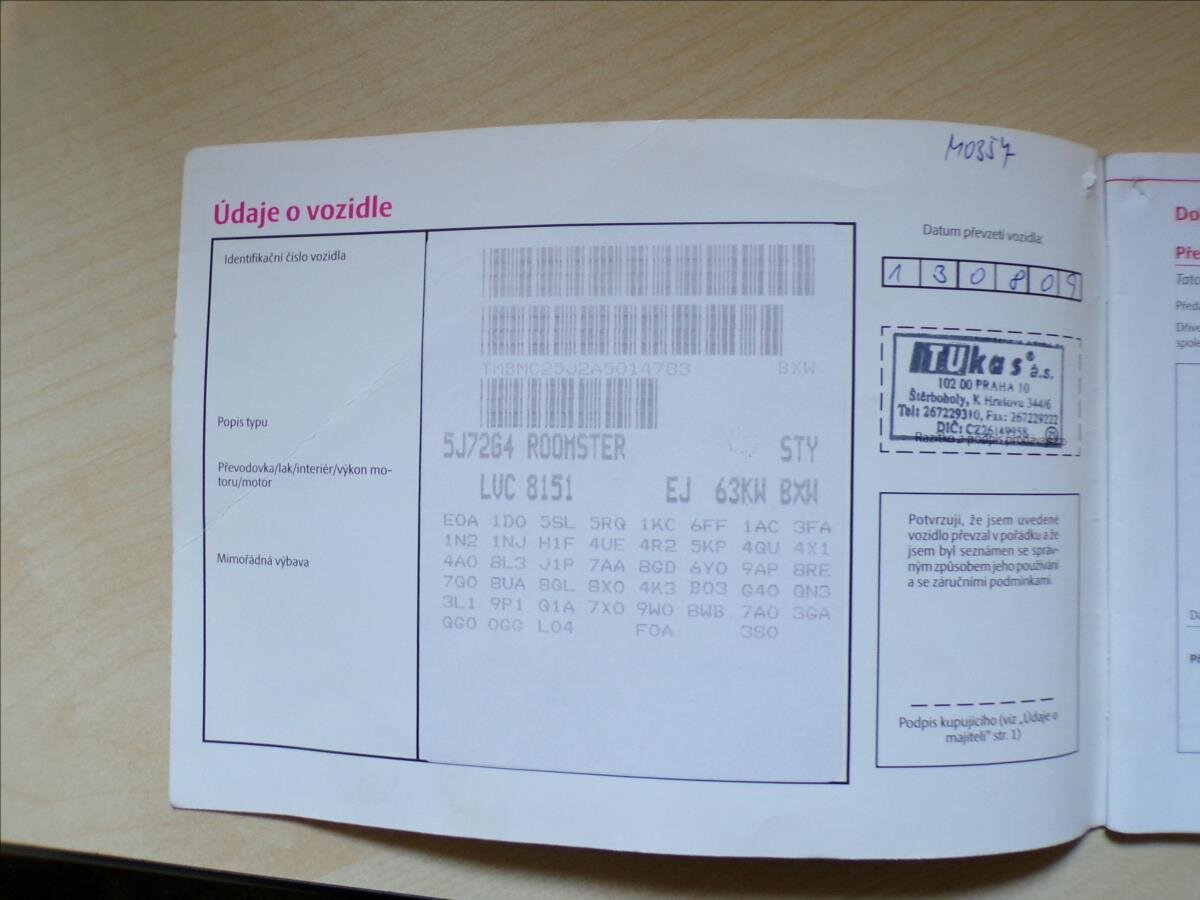 Škoda Roomster Kombi 1,4 l 63 kw