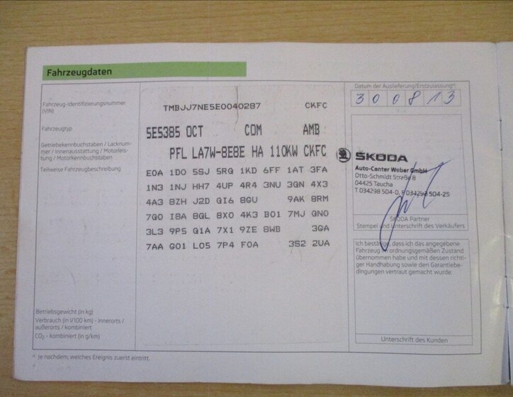 Škoda Octavia Kombi 2,0 l 110 kw