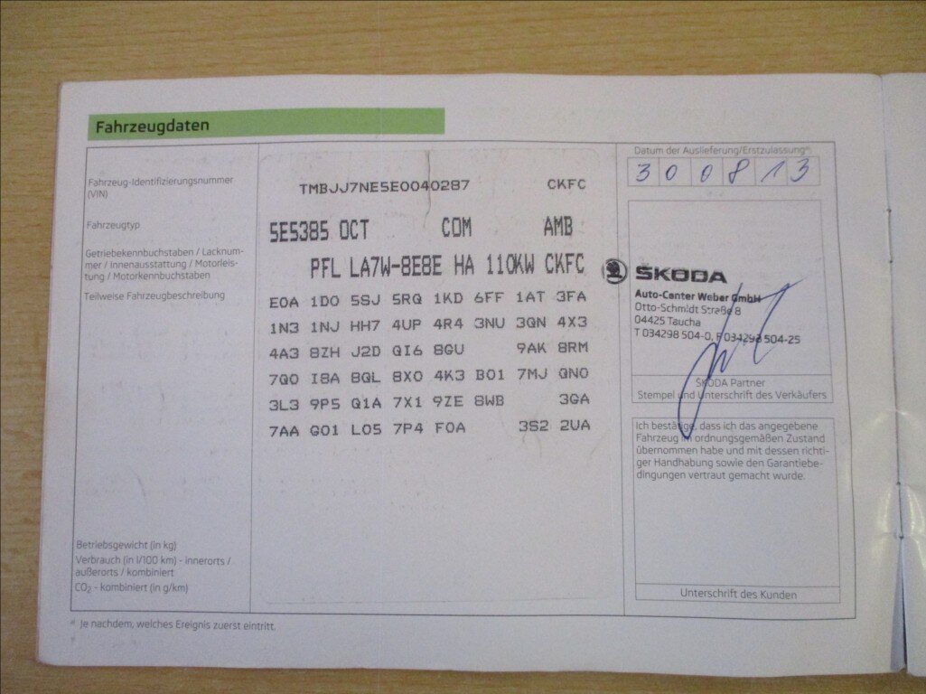 Škoda Octavia Kombi 2,0 l 110 kw