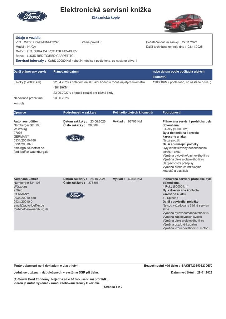 Ford Kuga SUV 2,5 l 140 kw