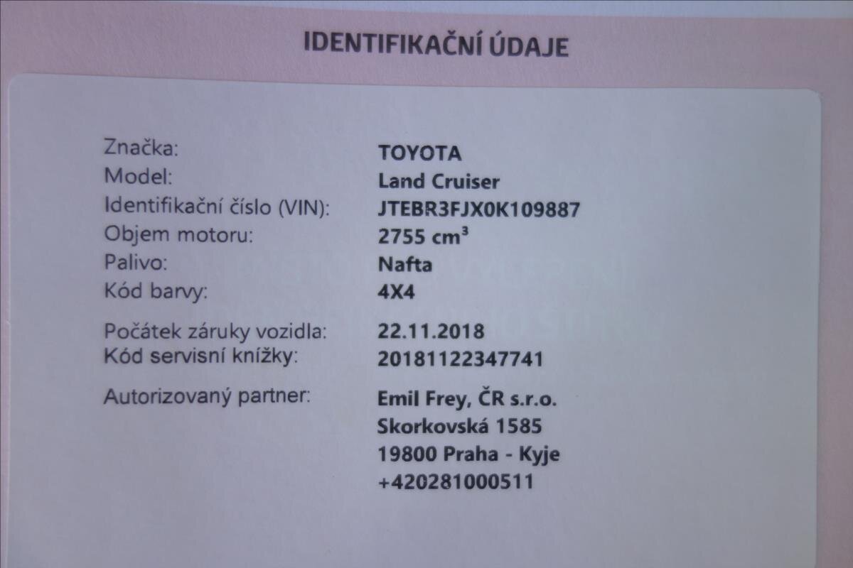 Toyota Land Cruiser SUV / Terénní 2,8 l 130 kw