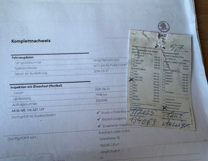 Škoda Octavia Kombi 2,0 l 162 kw