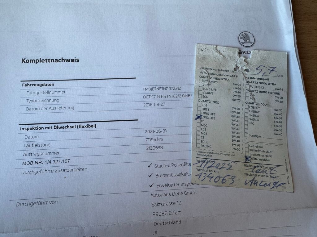 Škoda Octavia Kombi 2,0 l 162 kw