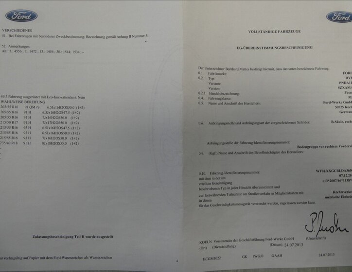 Ford Focus Kombi 1,6 l 92 kw