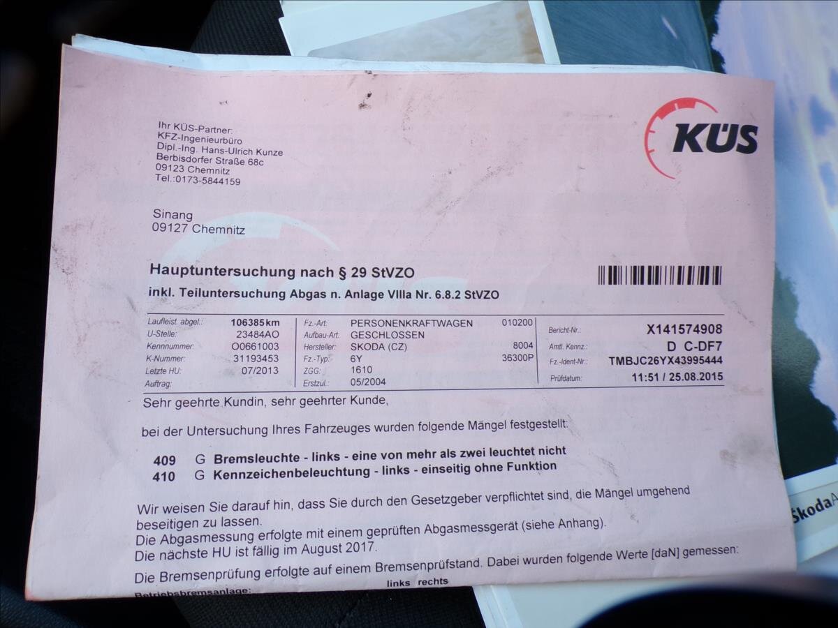 Škoda Fabia Kombi 1,4 l 55 kw