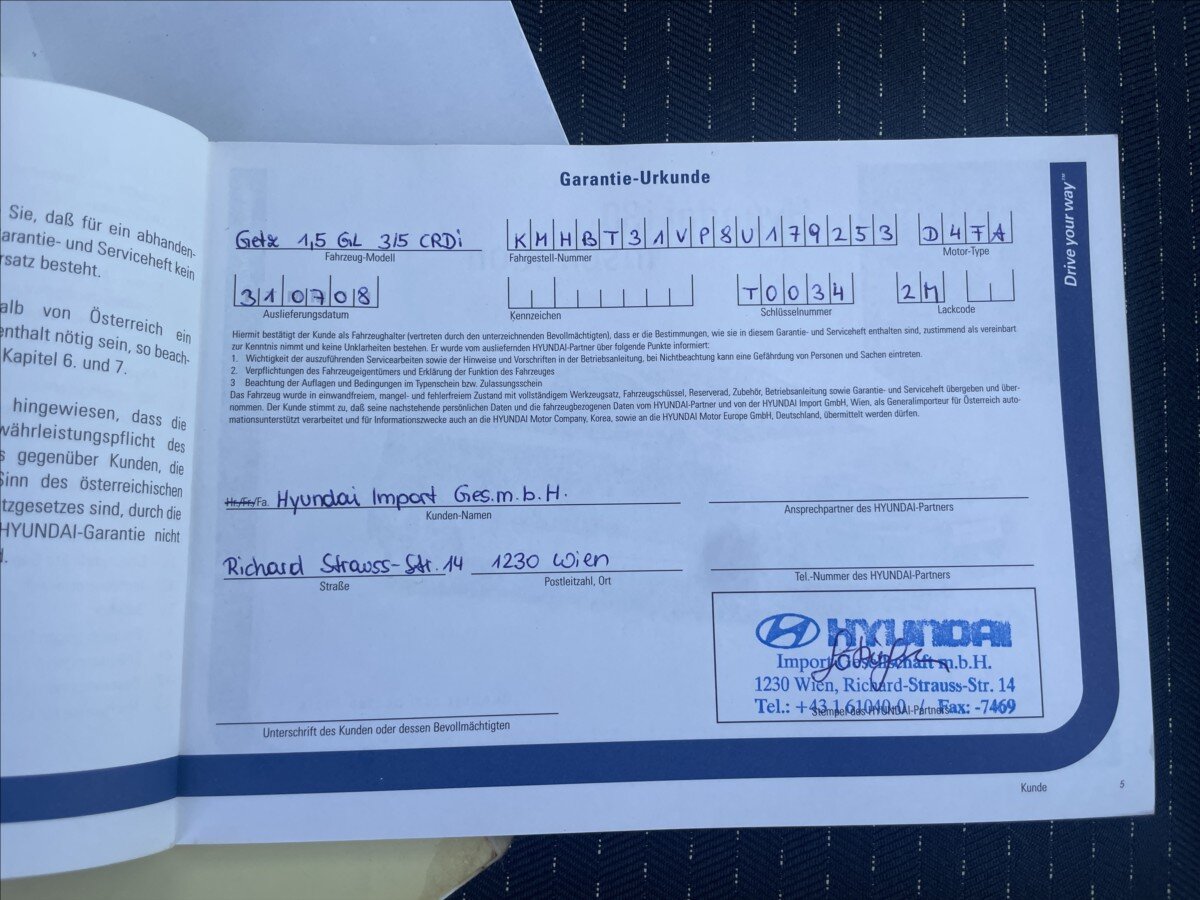 Hyundai Getz Hatchback 1,5 l 65 kw