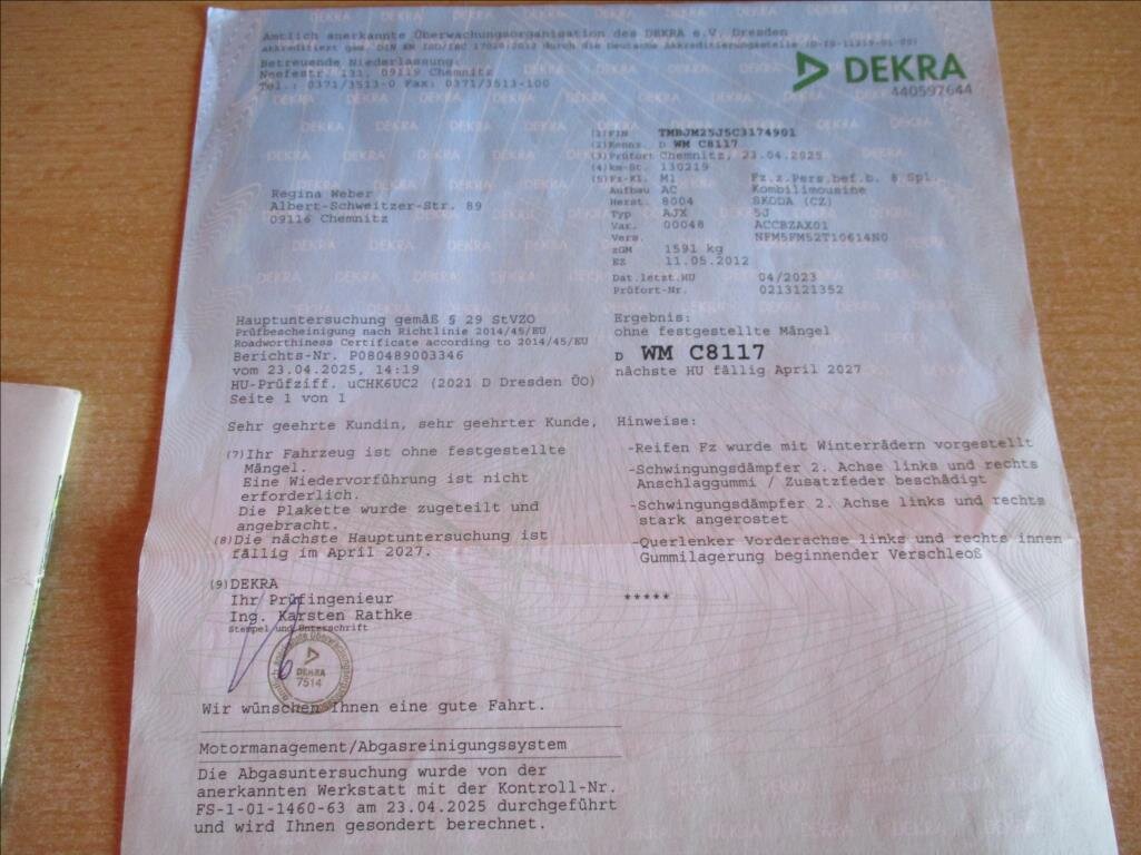 Škoda Fabia Kombi 1,2 l 63 kw