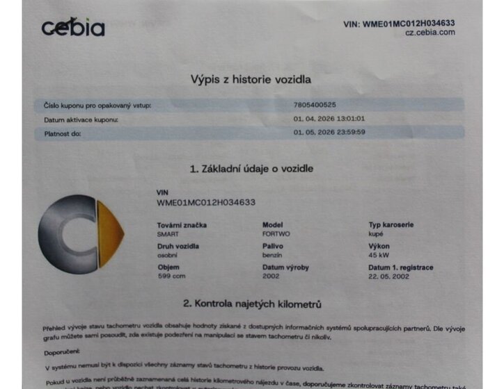 Smart Fortwo Hatchback 599,0 45 kw