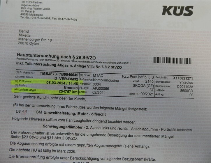 Škoda Superb Kombi 2,0 l 125 kw