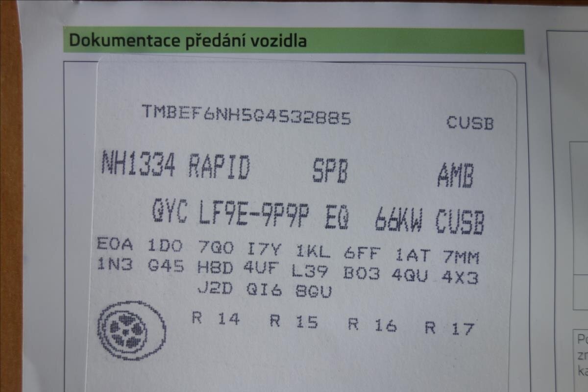 Škoda Rapid Hatchback 1,4 l 66 kw