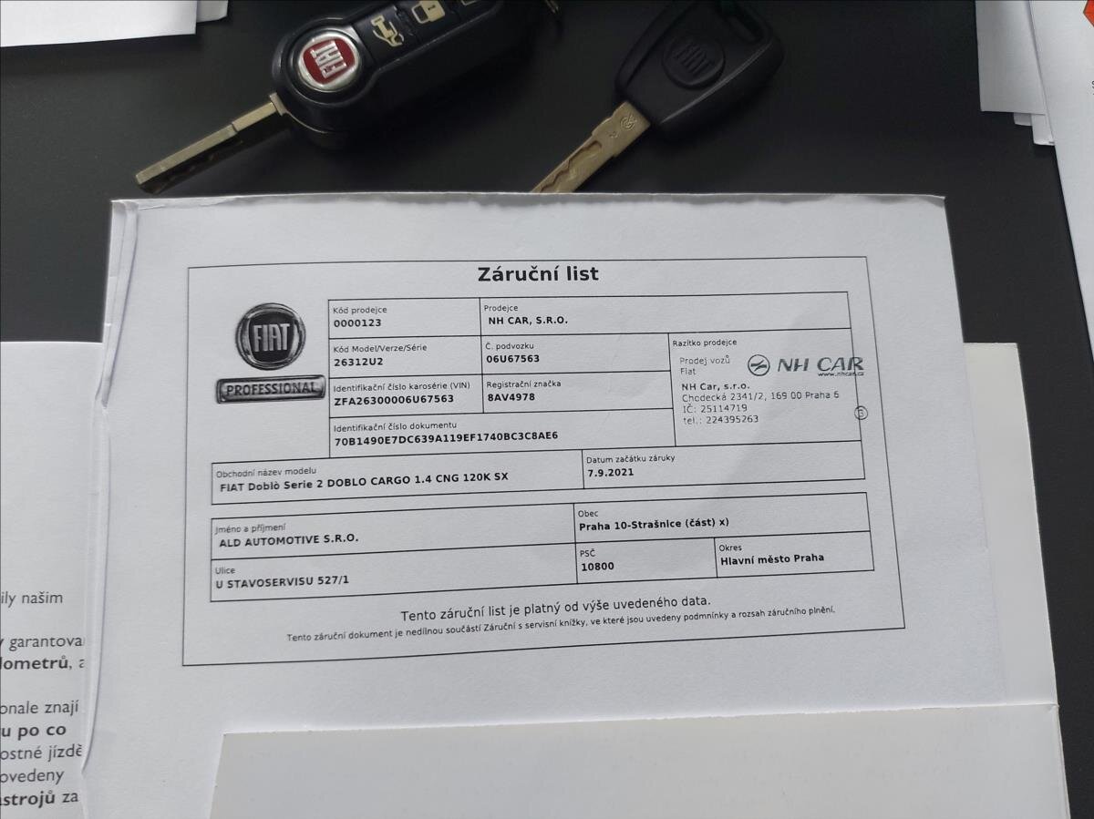 Fiat Dobló cargo Ostatní 1,4 l 88 kw