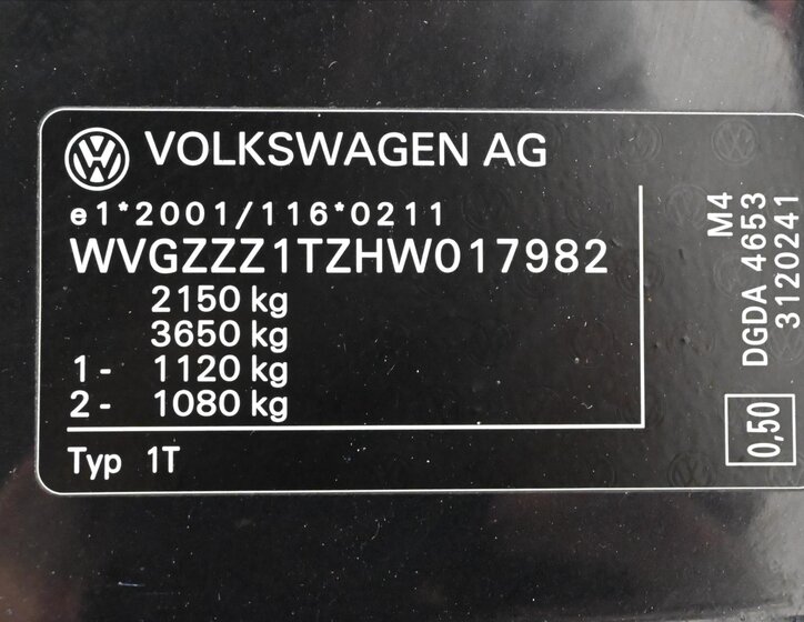 Volkswagen Touran MPV 1,6 l 85 kw