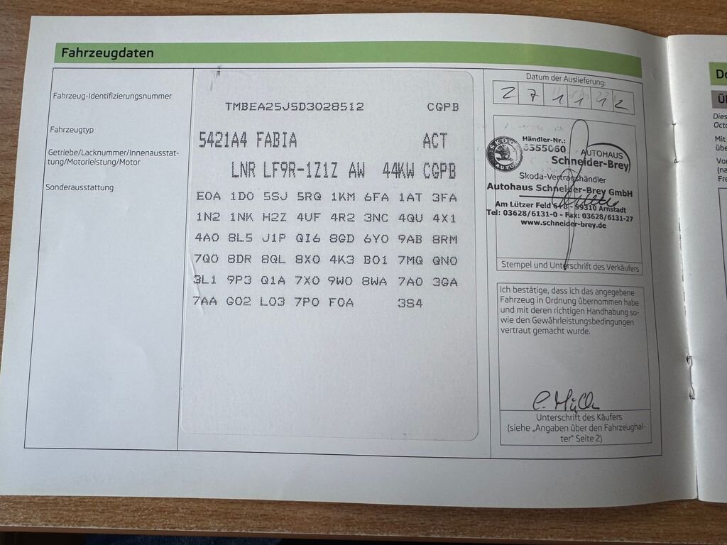 Škoda Fabia Hatchback 1,2 l 44 kw