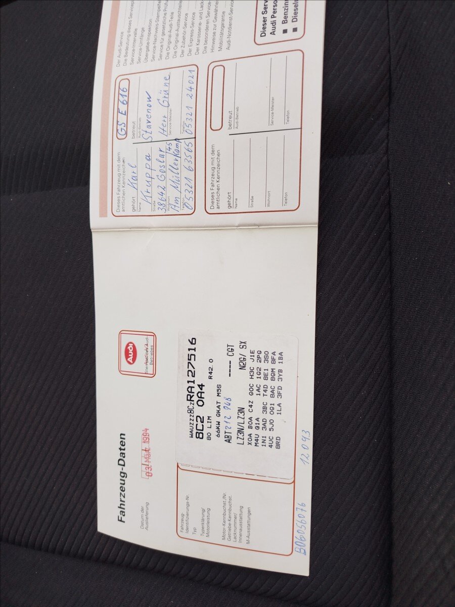 Audi 80 Sedan / Limuzína 2,0 l 66 kw