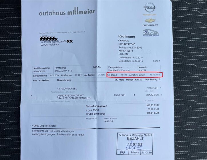 Opel Astra Hatchback 1,6 l 85 kw