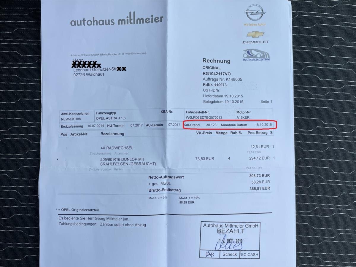 Opel Astra Hatchback 1,6 l 85 kw