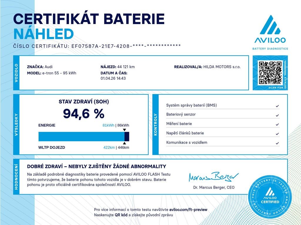 Audi e-tron SUV / Terénní 0,0 300 kw