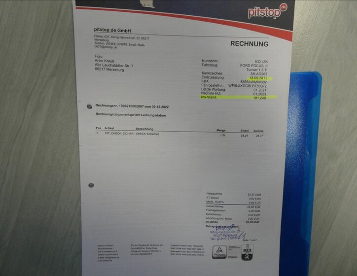 Ford Focus Kombi 1,6 l 92 kw