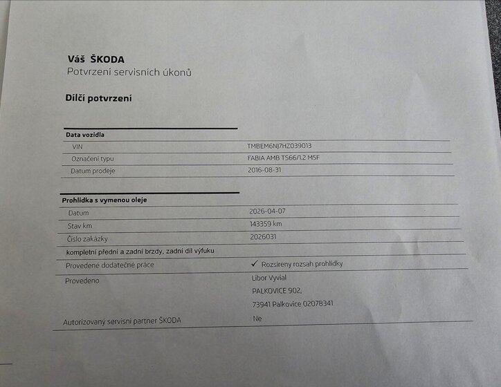 Škoda Fabia Hatchback 1,2 l 66 kw