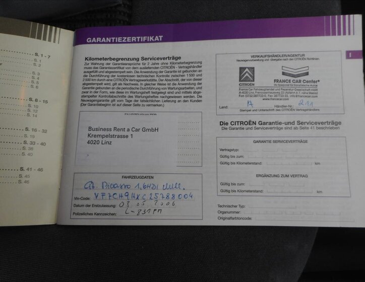 Citroën Xsara Picasso MPV 1,6 l 66 kw