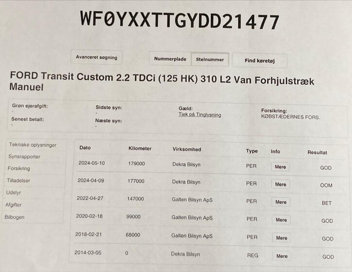 Ford Transit Custom VAN-Minibus 2,2 l 92 kw