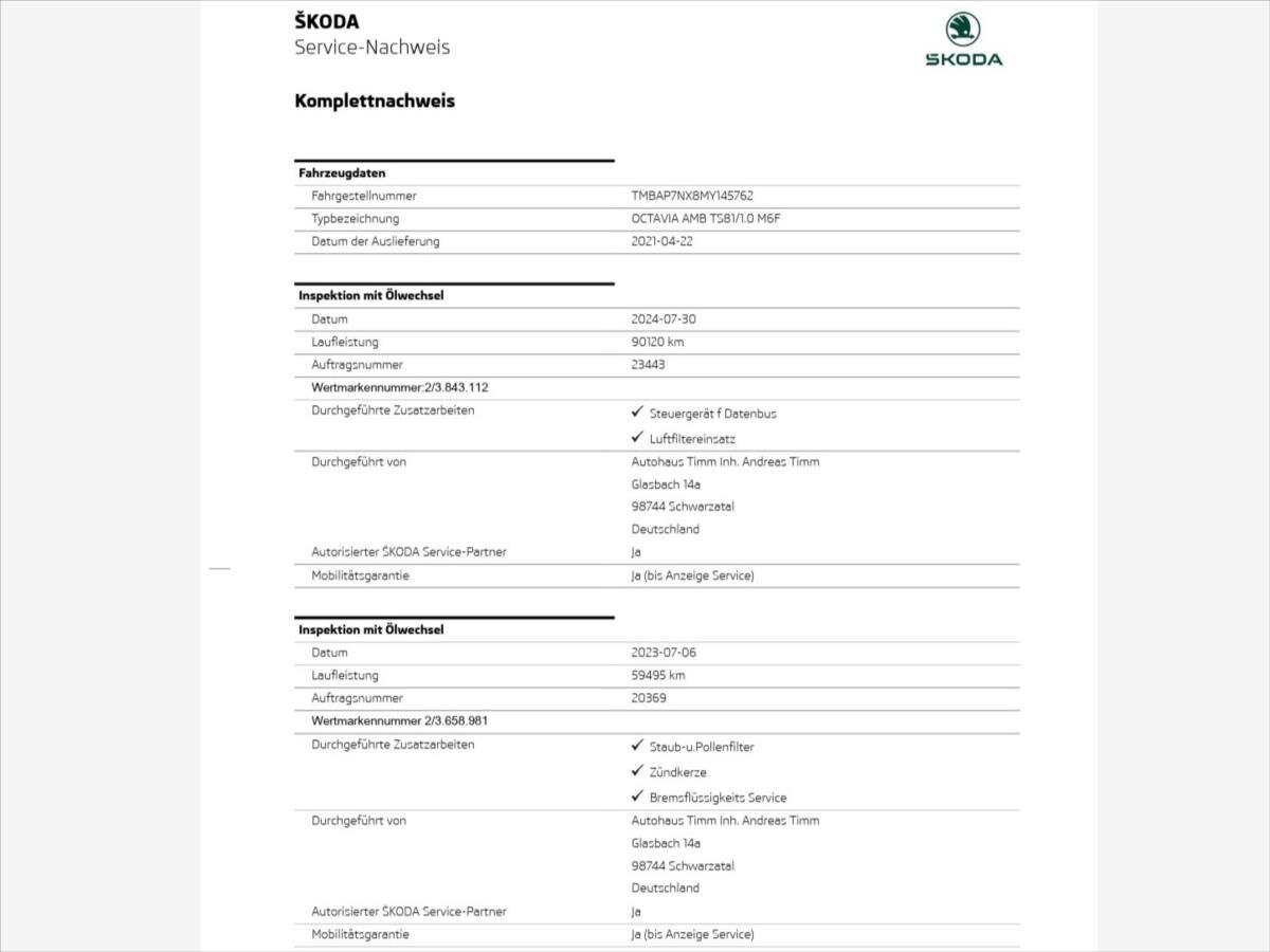 Škoda Octavia Ostatní 999,0 81 kw