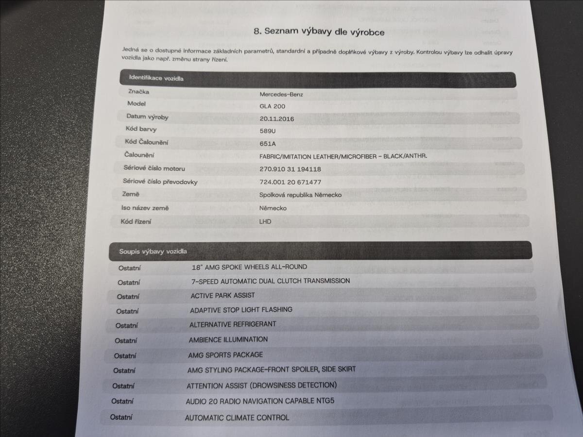 Mercedes-Benz GLA SUV / Terénní 1,6 l 115 kw