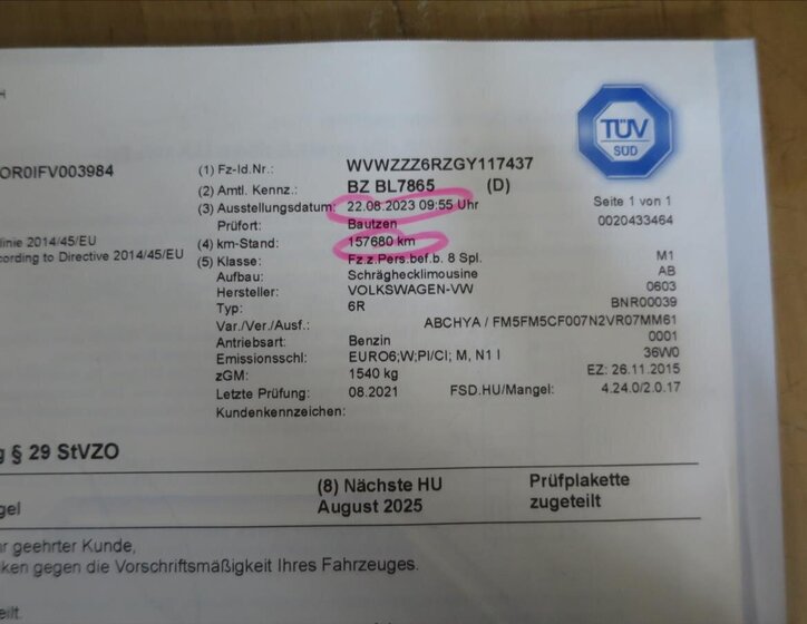 Volkswagen Polo Hatchback 999,0 44 kw