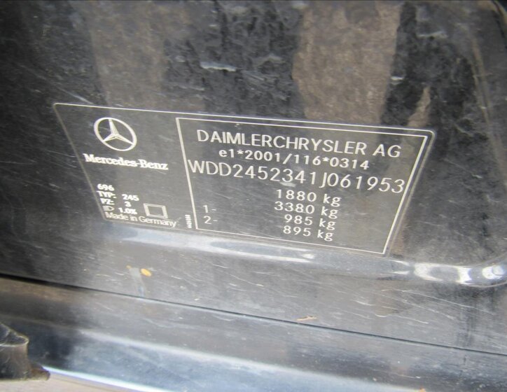 Mercedes-Benz Třídy B Kombi 2,0 l 142 kw