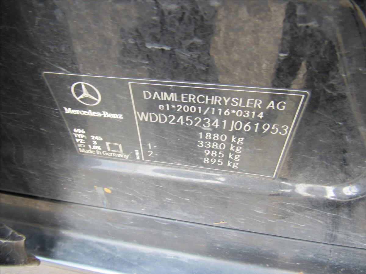 Mercedes-Benz Třídy B Kombi 2,0 l 142 kw