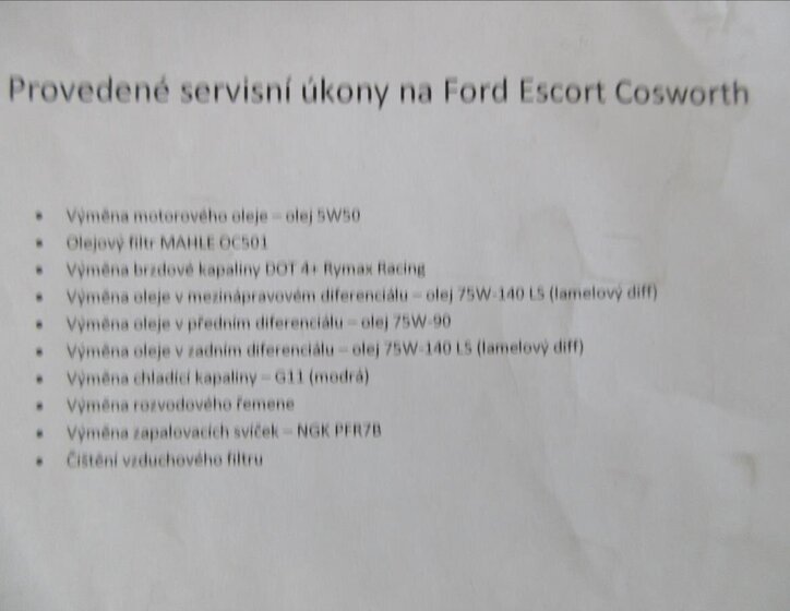 Ford Escort Hatchback 2,0 l 235 kw