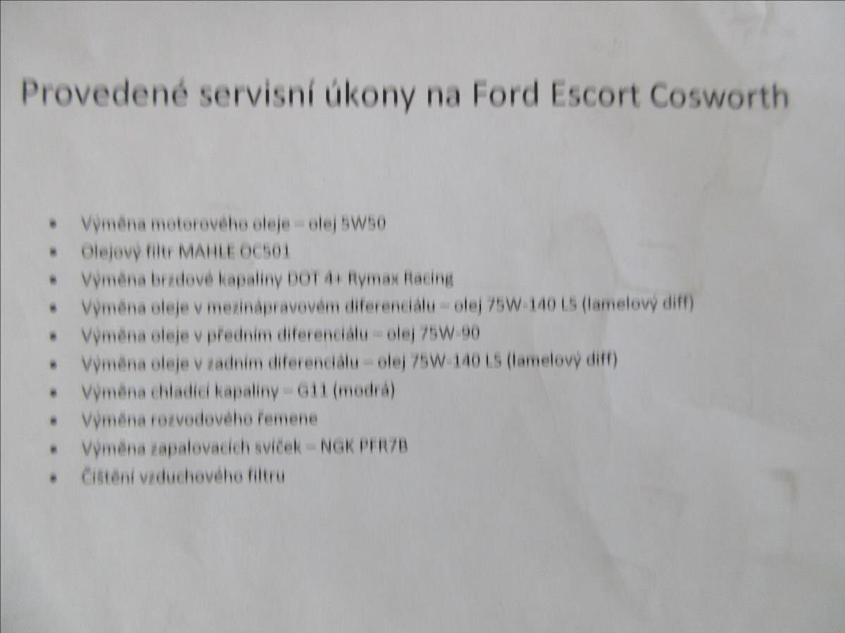 Ford Escort Hatchback 2,0 l 235 kw