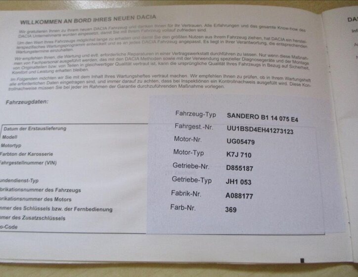 Dacia Sandero Hatchback 1,4 l 55 kw