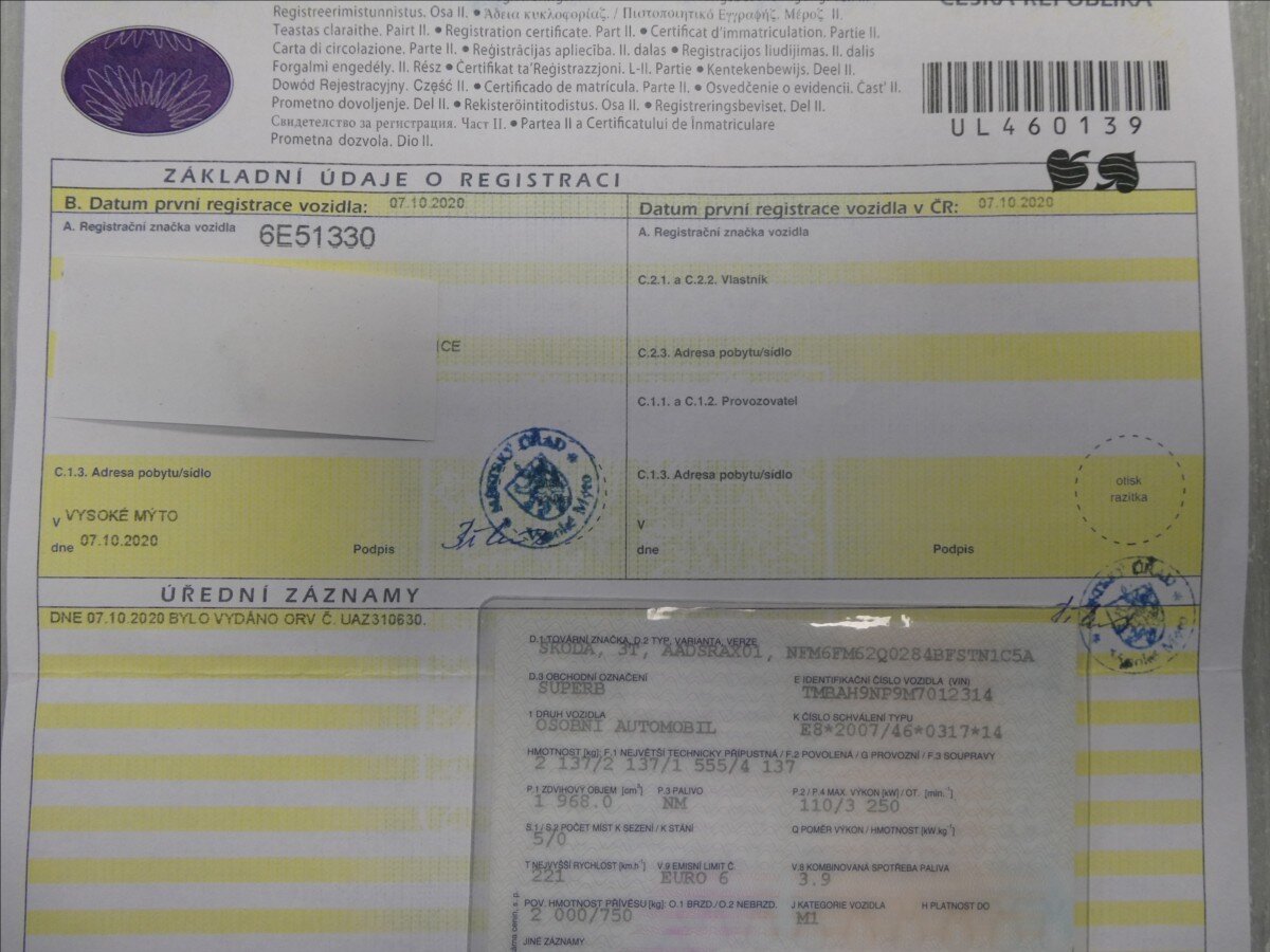 Škoda Superb Sedan / Limuzína 2,0 l 110 kw