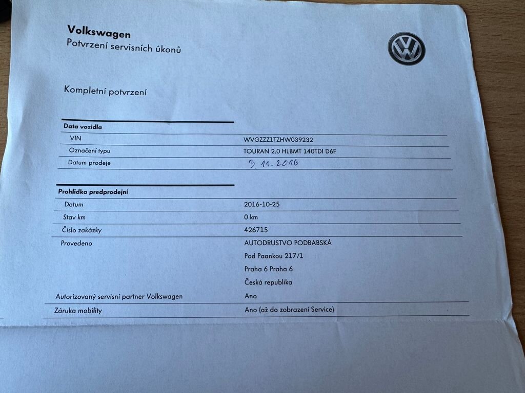 Volkswagen Touran MPV 2,0 l 140 kw