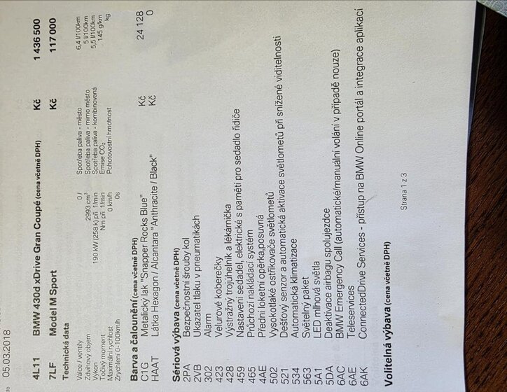 BMW Řada 4 Kupé 3,0 l 190 kw