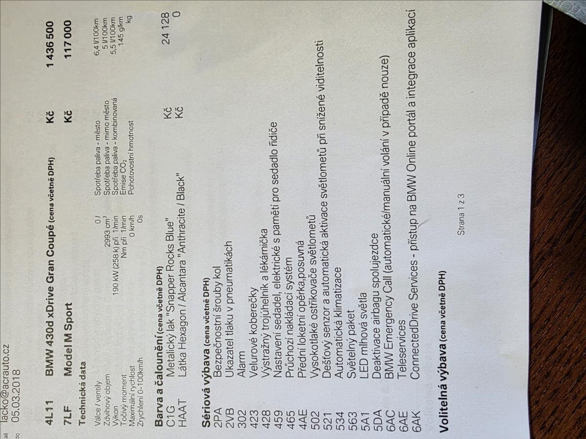 BMW Řada 4 Kupé 3,0 l 190 kw