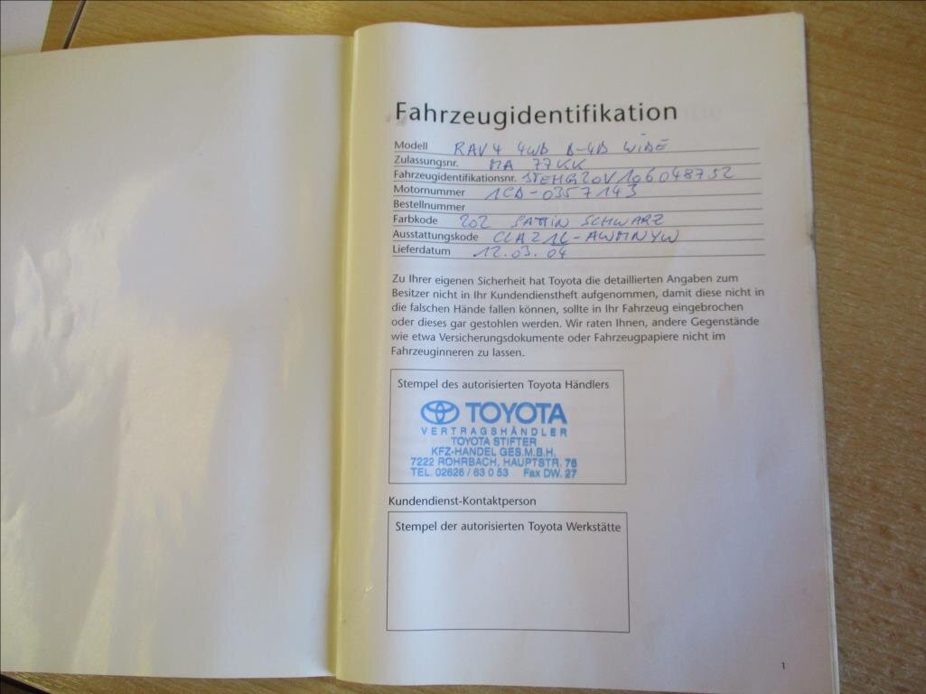 Toyota RAV4 SUV 2,0 l 85 kw