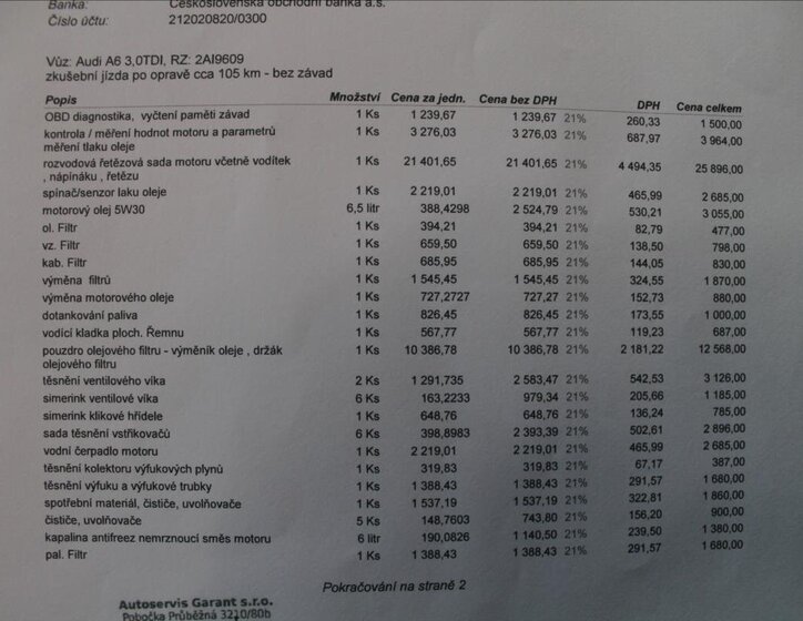 Audi A6 Ostatní 3,0 l 180 kw