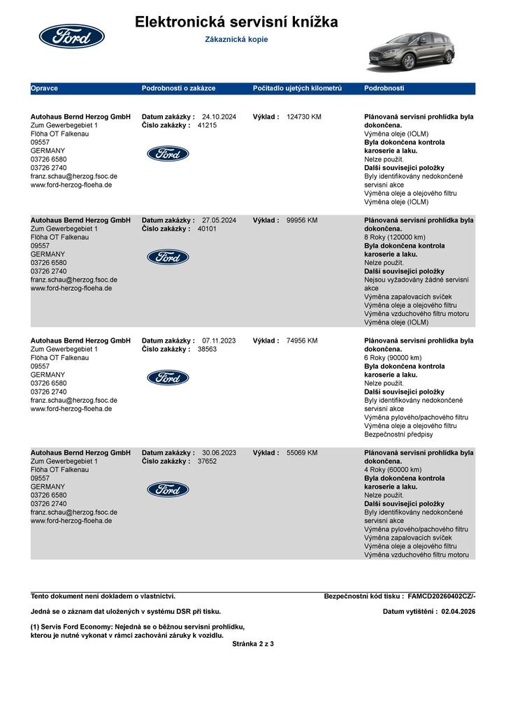 Ford S-MAX MPV 2,5 l 140 kw