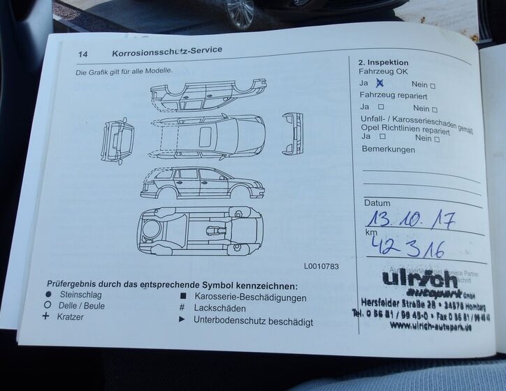 Opel Zafira Kombi 2,0 l 125 kw