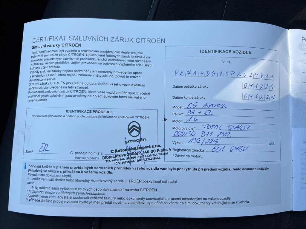 Citroën C5 Aircross SUV 1,6 l 133 kw