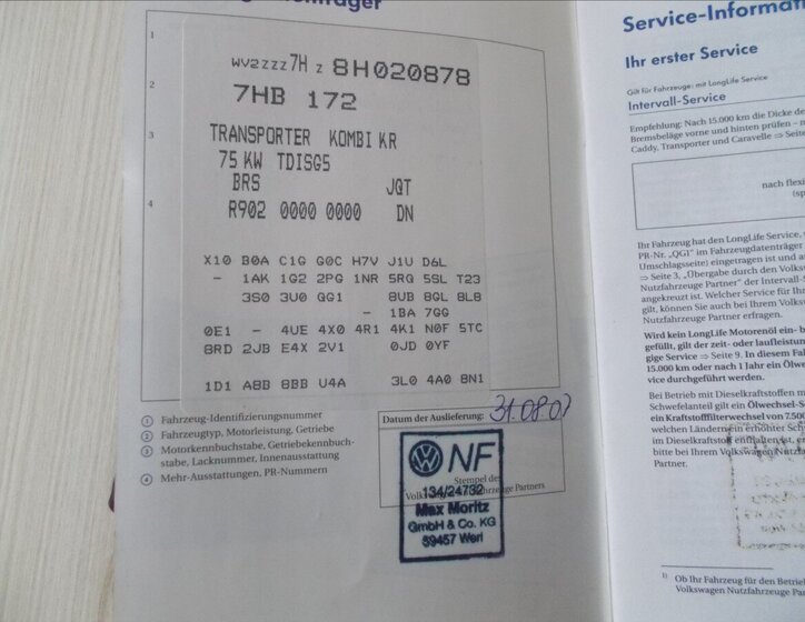 Volkswagen Transporter VAN / Minibus 1,9 l 75 kw