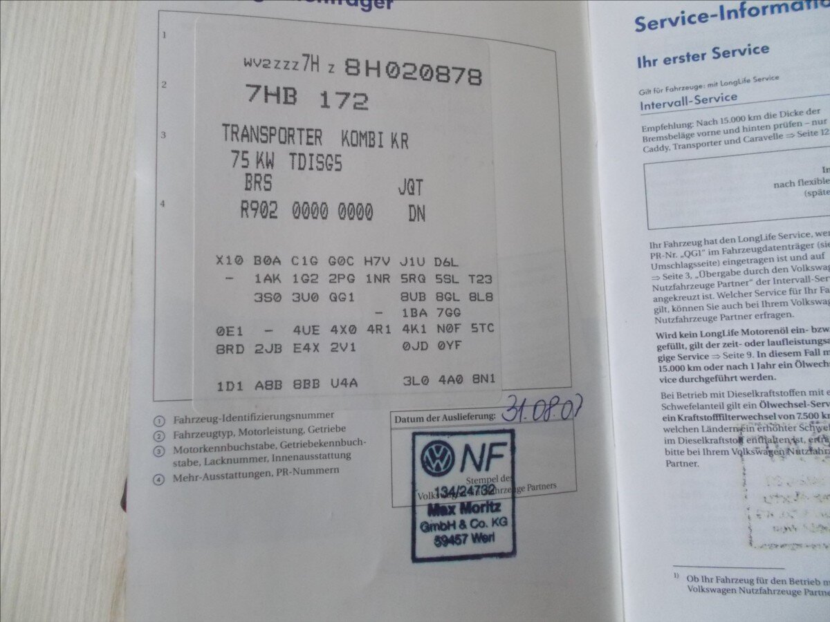 Volkswagen Transporter VAN / Minibus 1,9 l 75 kw