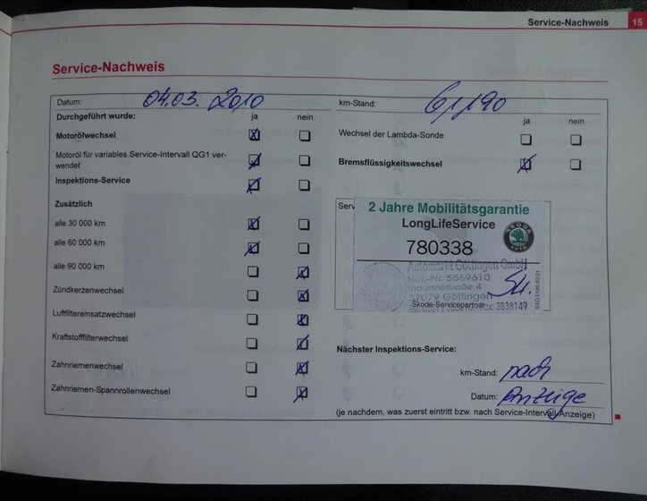 Škoda Octavia Kombi 2,0 l 103 kw