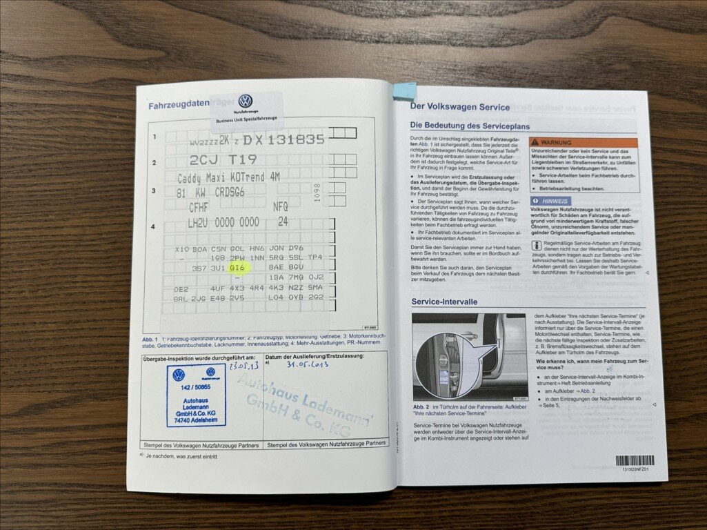 Volkswagen Caddy Kombi 2,0 l 81 kw