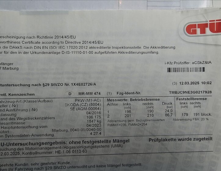 Škoda Octavia Kombi 1,4 l 110 kw